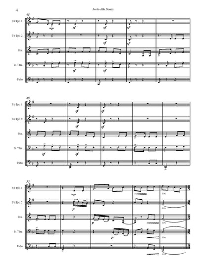 Traditional Trans.  Burnam: Invito Alla Danza for Brass Quintet