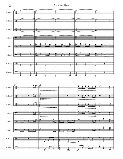 Trad. arr Joe Burnam: Joy to the World for Trombone Octet