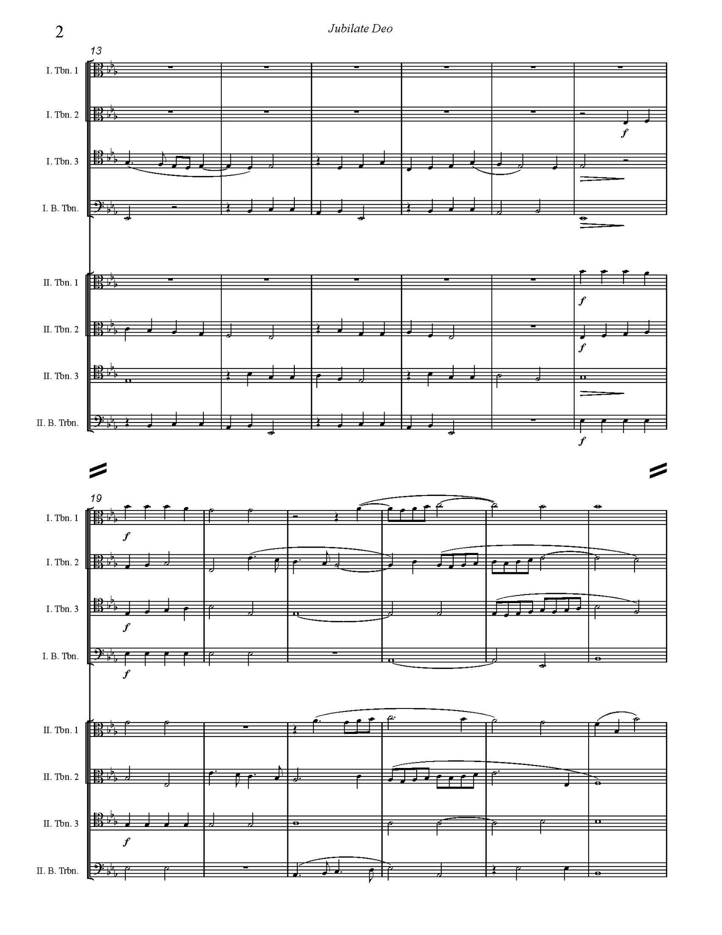 Gabrieli arr. Burnam: Jubilate Deo for Double Trombone Quartet