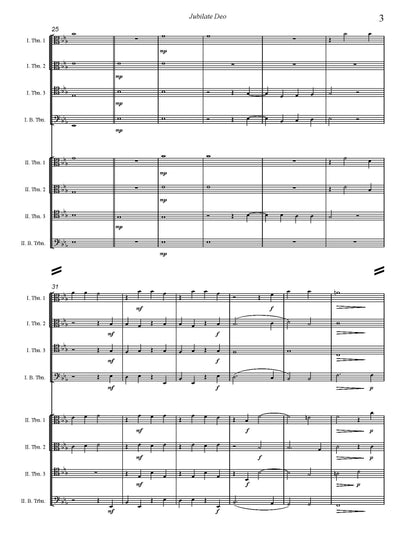 Gabrieli arr. Burnam: Jubilate Deo for Double Trombone Quartet