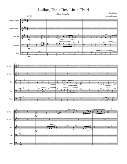 Traditional att. Burnam: Lullay, Thou Tiny Little Child For Brass Quintet
