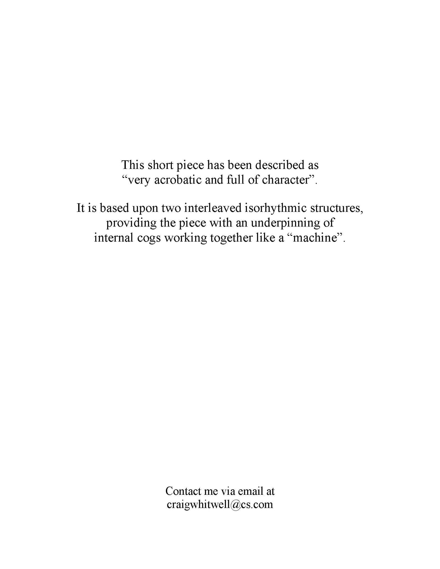 Whitwell, Craig: Machine