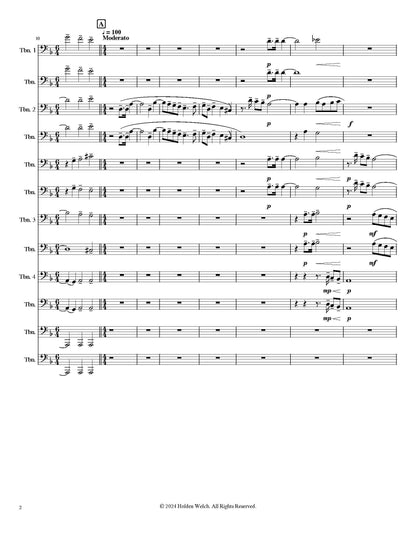 Holden Welch: No Longer Mourn for Me for Mass Trombone Choir (PDF)