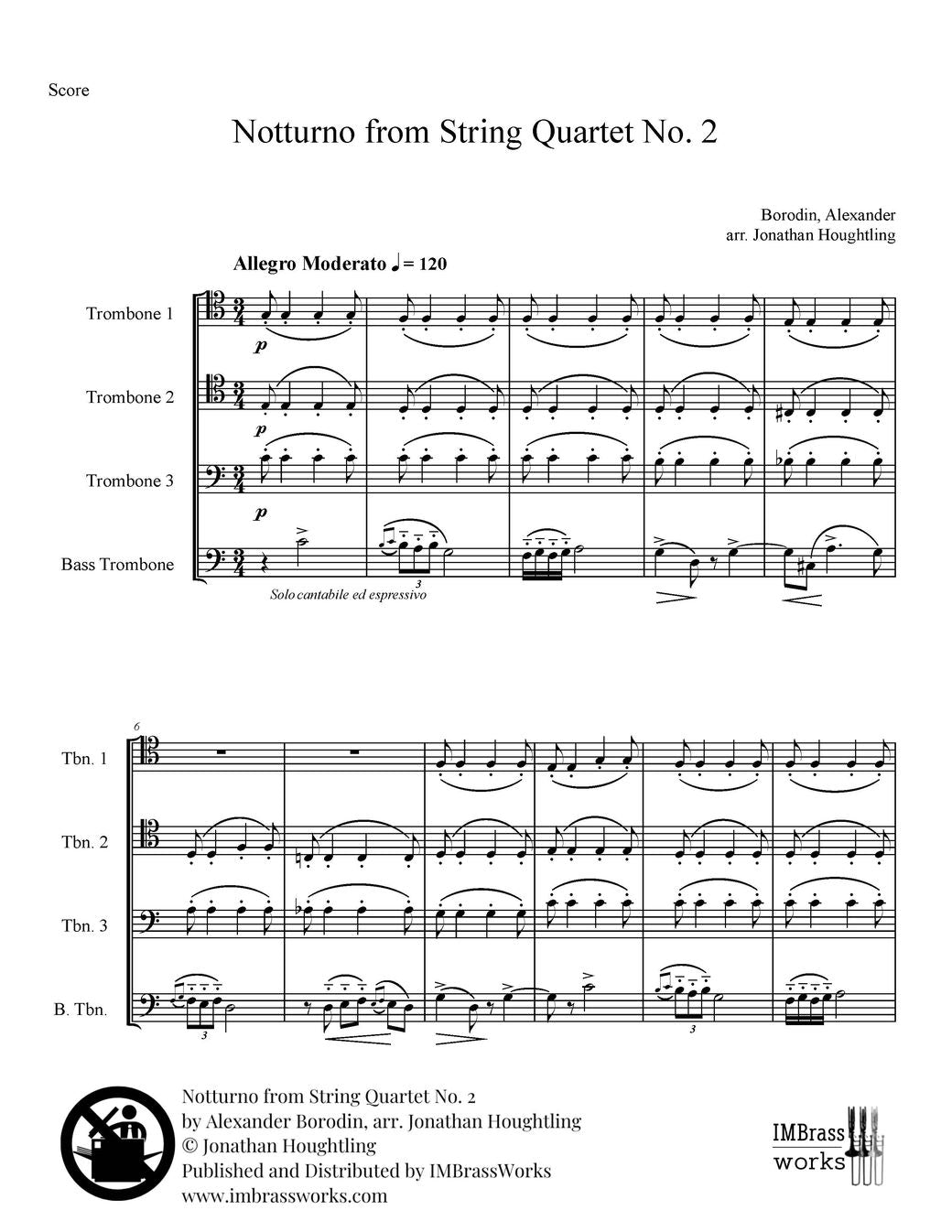 Borodin arr. Houghtling: Notturno from String Quartet no. 2