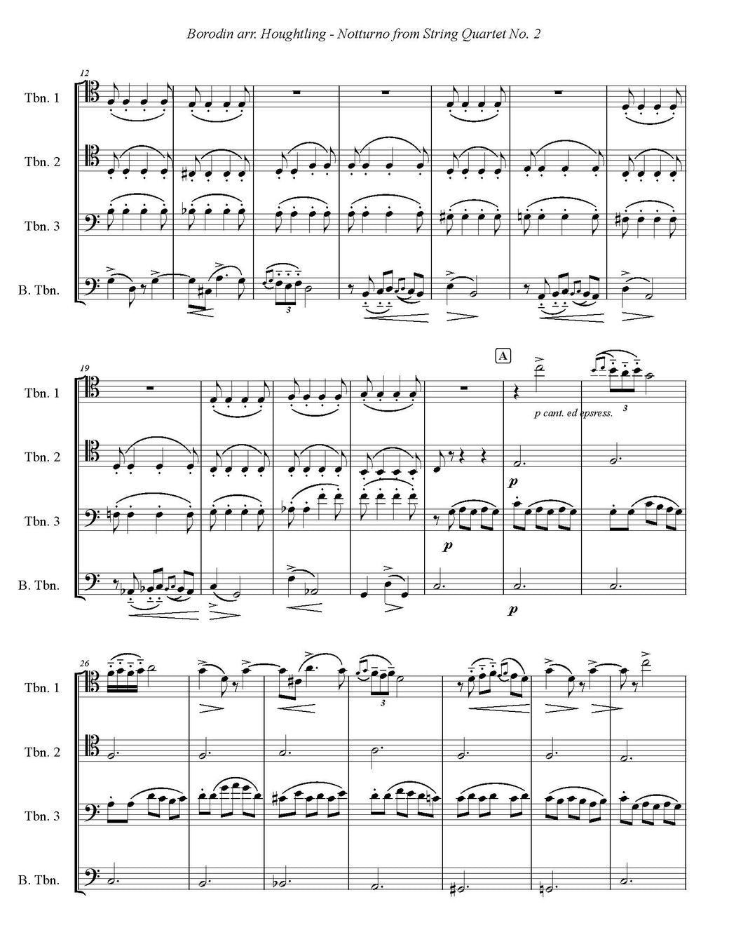 Borodin arr. Houghtling: Notturno from String Quartet no. 2
