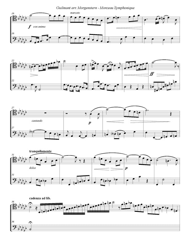 Guilmant arr. Morgenstern: Morceau Symphonique for Two Trombones