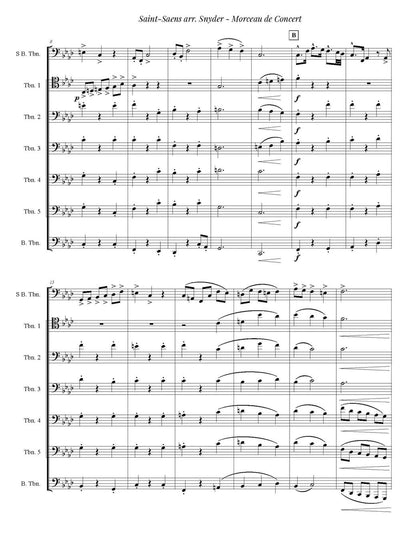 Saint-Saëns arr. Snyder: Morceau de Concert for Bass Trombone Solo and Trombone Sextet