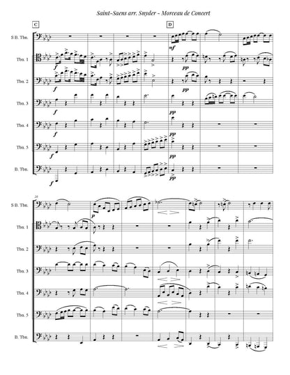 Saint-Saëns arr. Snyder: Morceau de Concert for Bass Trombone Solo and Trombone Sextet