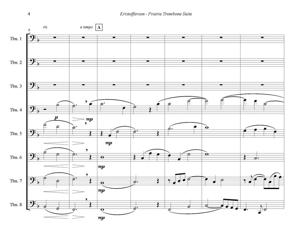 Kenley Kristofferson: Prairie Suite for Trombone Octet
