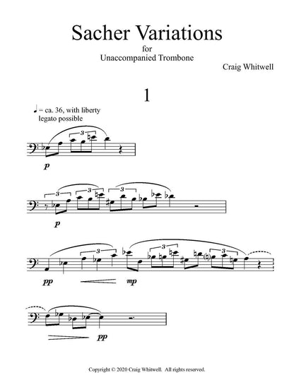 Whitwell, Craig: Sacher Variations