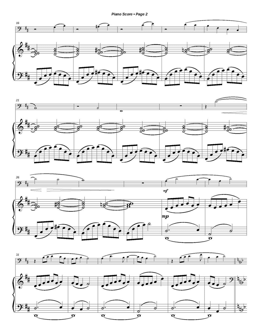 Brad Howland: Four by Four for Trombone or Euphonium and Piano