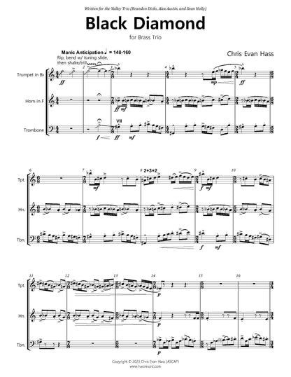 Chris Evan Hass: Black Diamond for Brass Trio