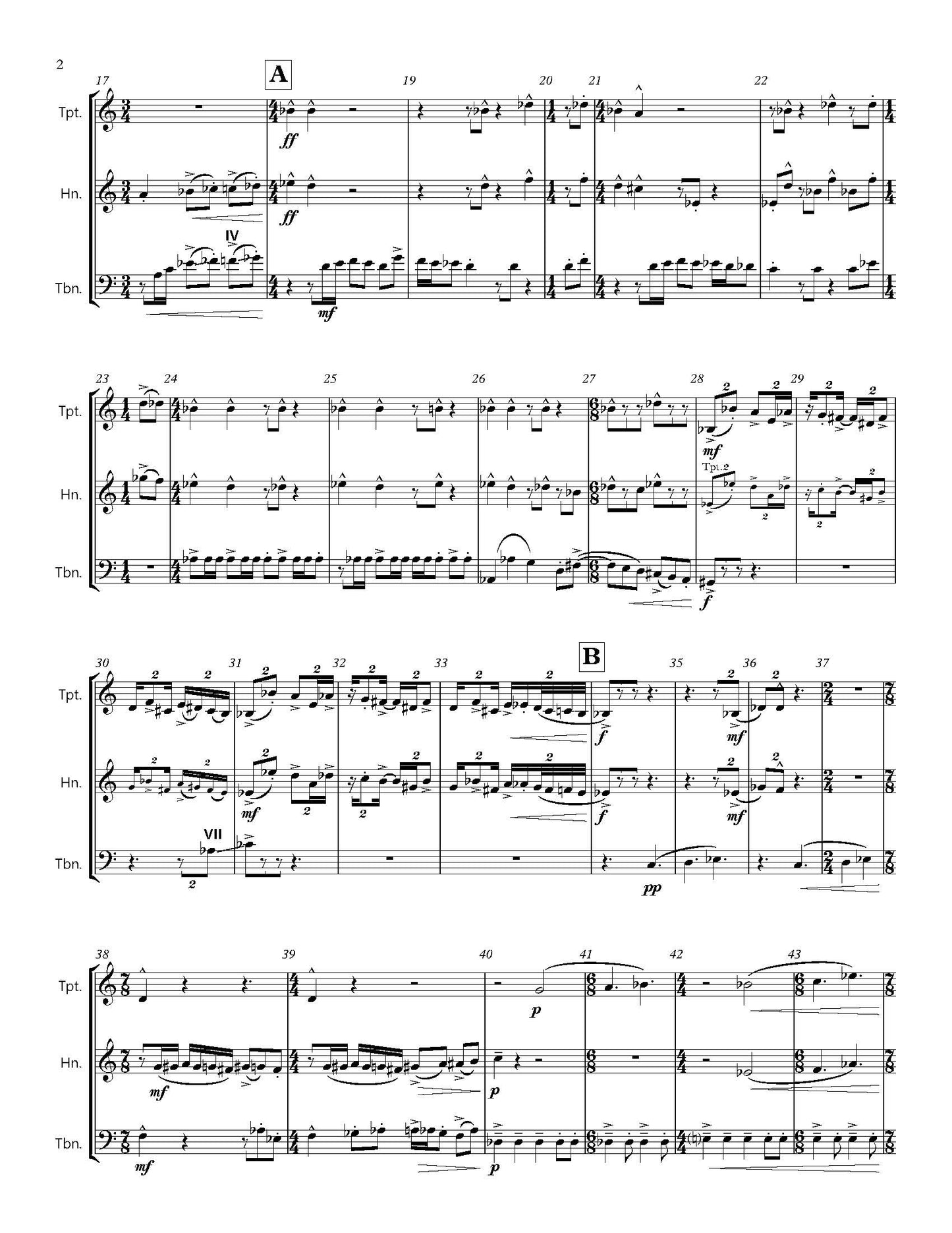 Chris Evan Hass: Black Diamond for Brass Trio