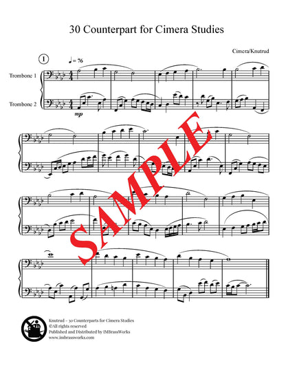 Alex Knutrud: 30 Counterparts for Cimera Studies (Trombone)
