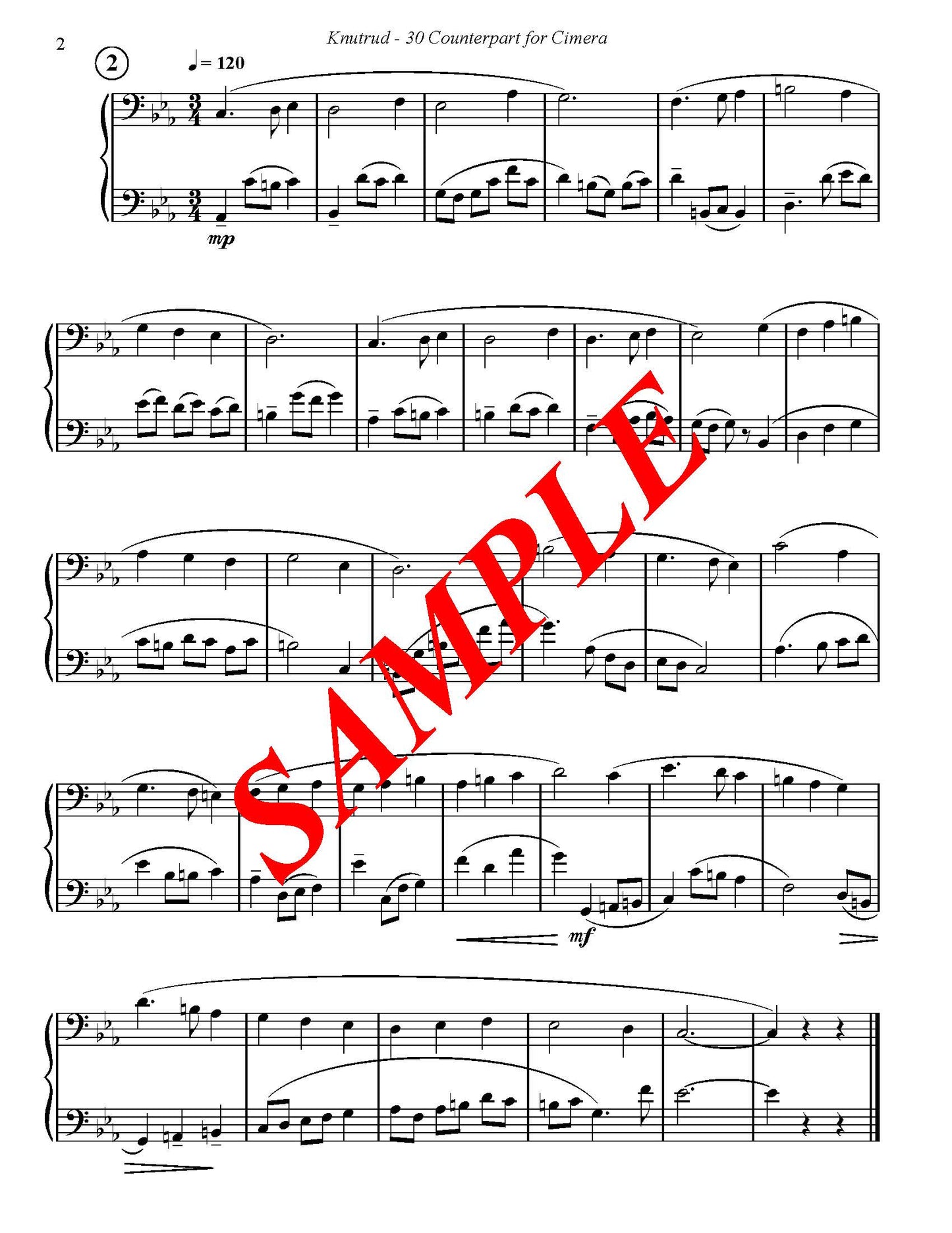 Alex Knutrud: 30 Counterparts for Cimera Studies (Trombone)