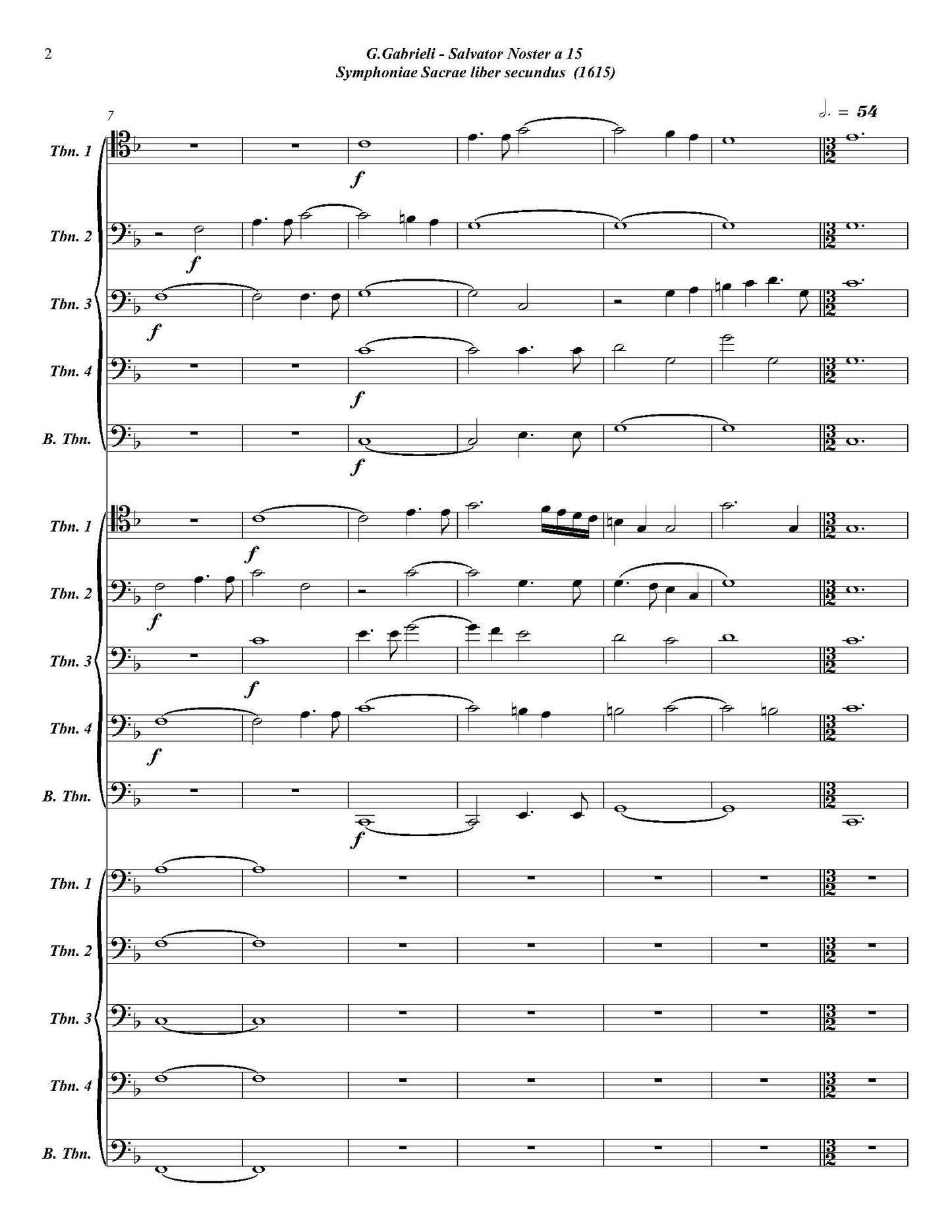 Gabrieli arr. Rovere: Salvator Noster For Triple Trombone Quintet