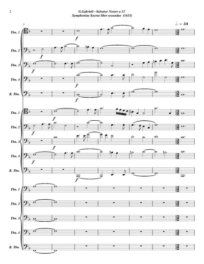 Gabrieli arr. Rovere: Salvator Noster For Triple Trombone Quintet