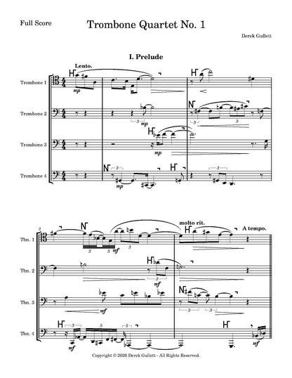 Gullett: Trombone Quartet no. 1
