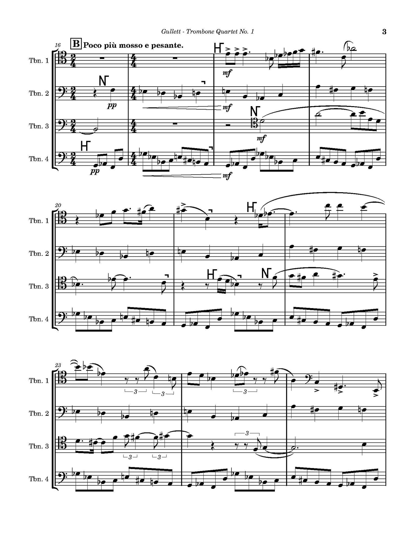 Gullett: Trombone Quartet no. 1