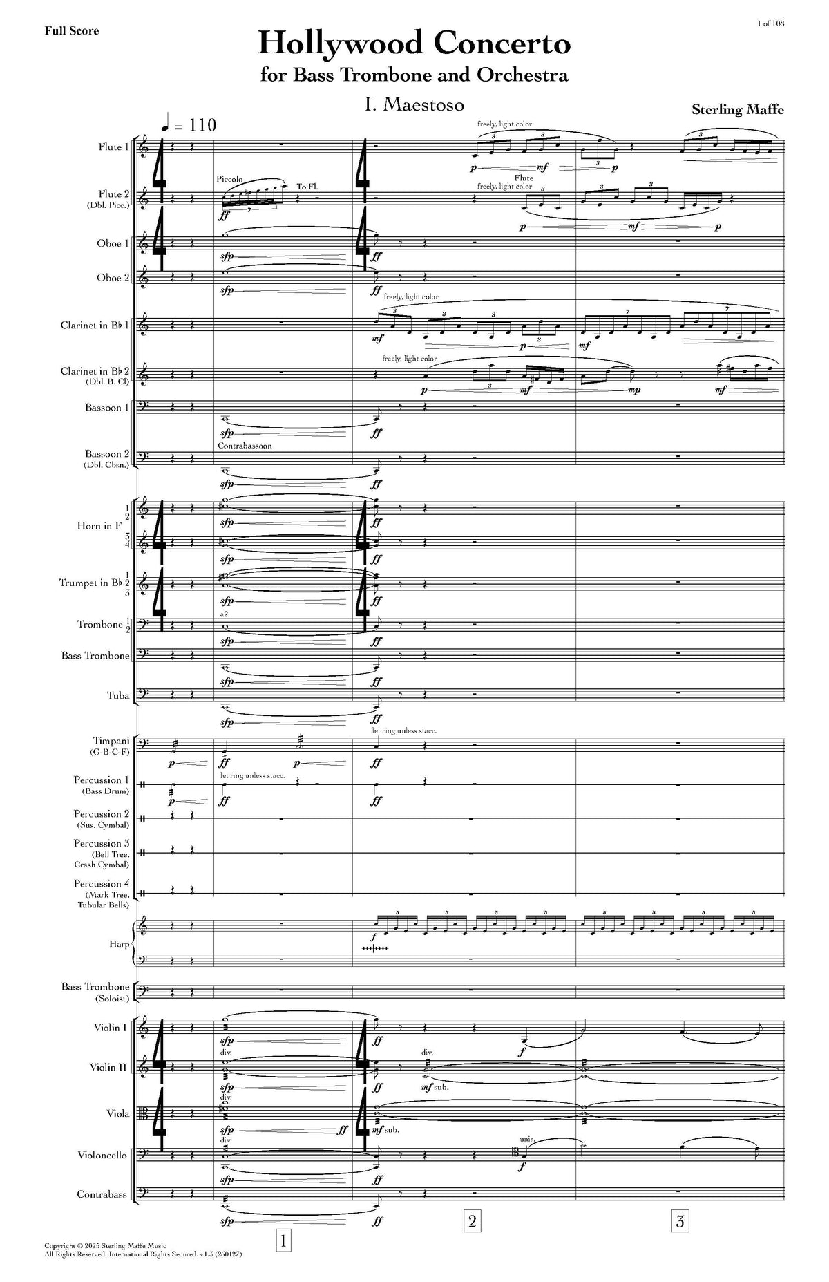 Sterling Maffe: Hollywood Concerto for Bass Trombone