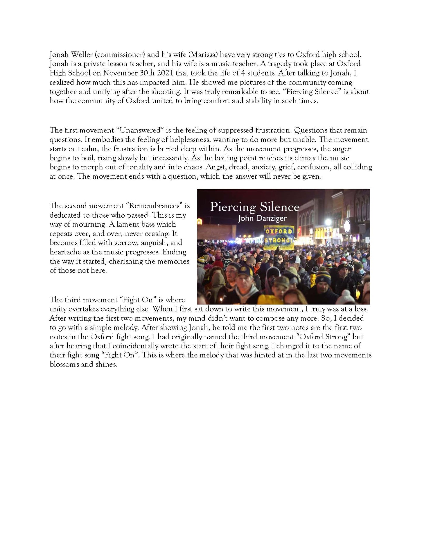 Danziger: Piercing Silence for Bass Trombone and Piano (PDF)