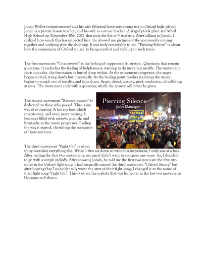Danziger: Piercing Silence for Bass Trombone and Piano (PDF)