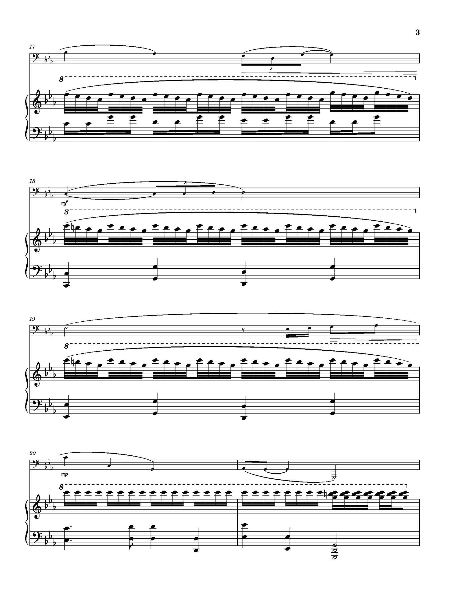 Danziger: Piercing Silence for Bass Trombone and Piano (PDF)