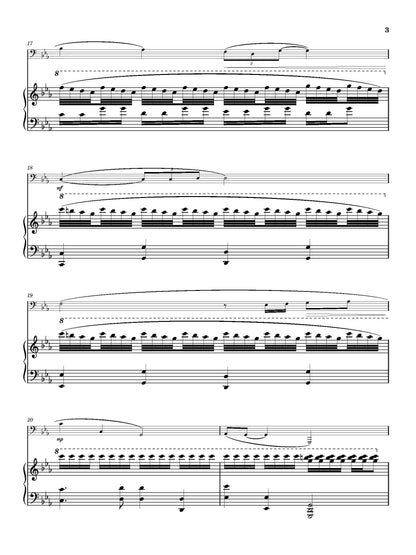 Danziger: Piercing Silence for Bass Trombone and Piano (PDF)