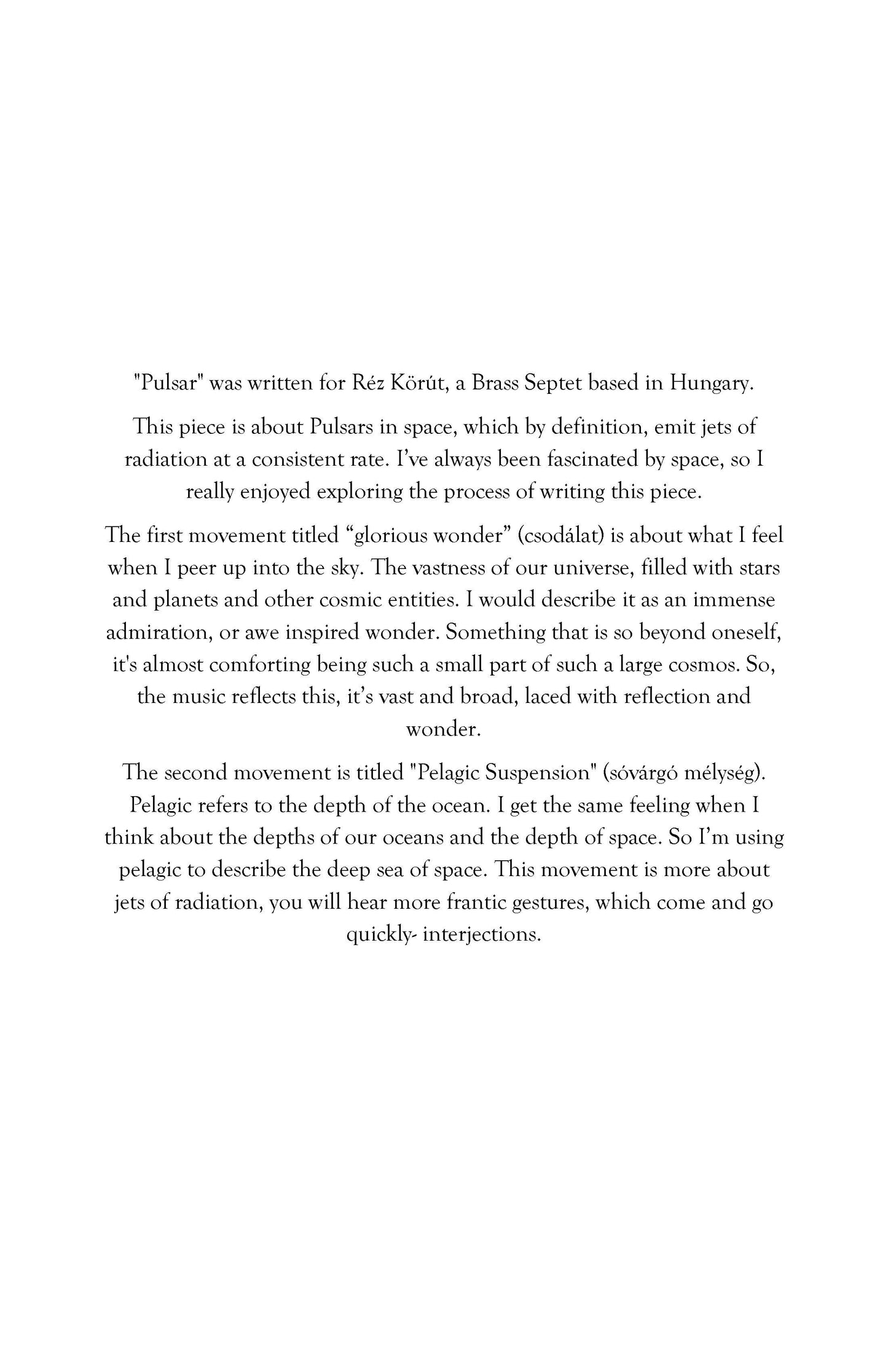 Danziger: Pulsar for Brass Septet (PDF)
