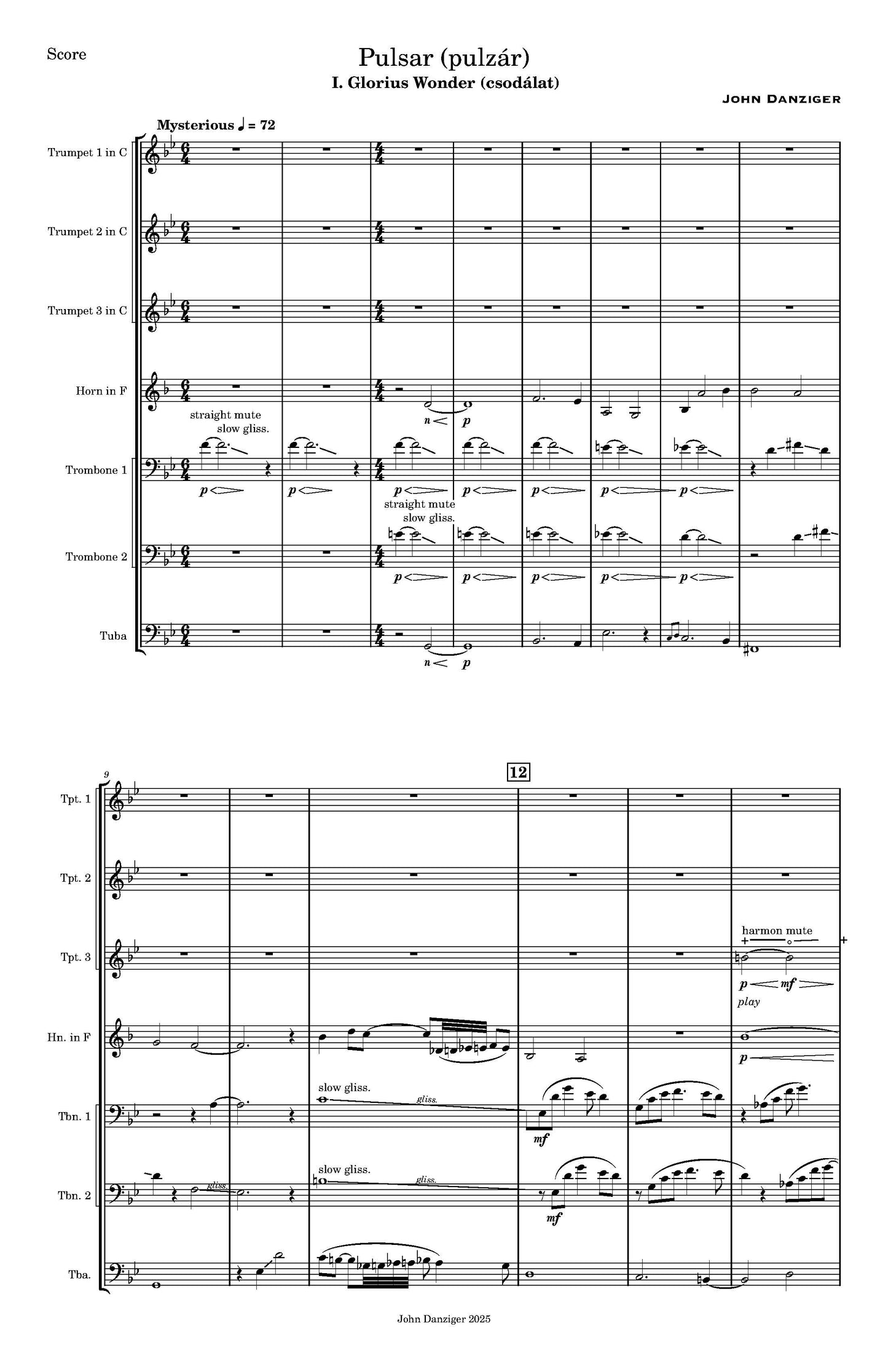 Danziger: Pulsar for Brass Septet (PDF)
