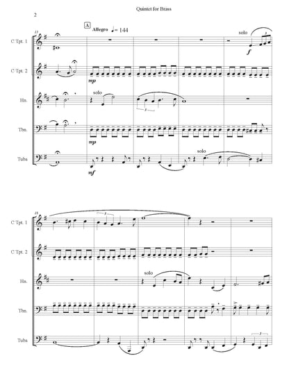 Knutrud: Quintet for Brass