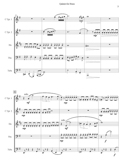 Knutrud: Quintet for Brass