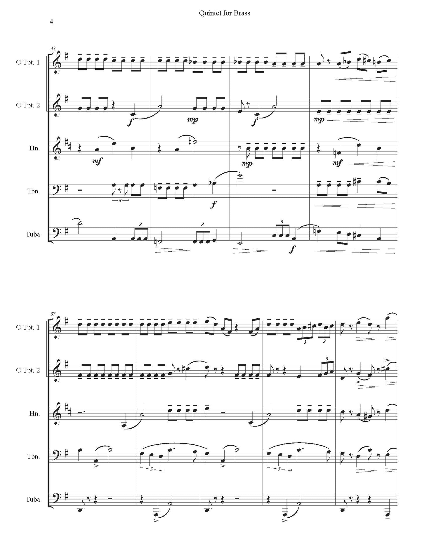 Knutrud: Quintet for Brass