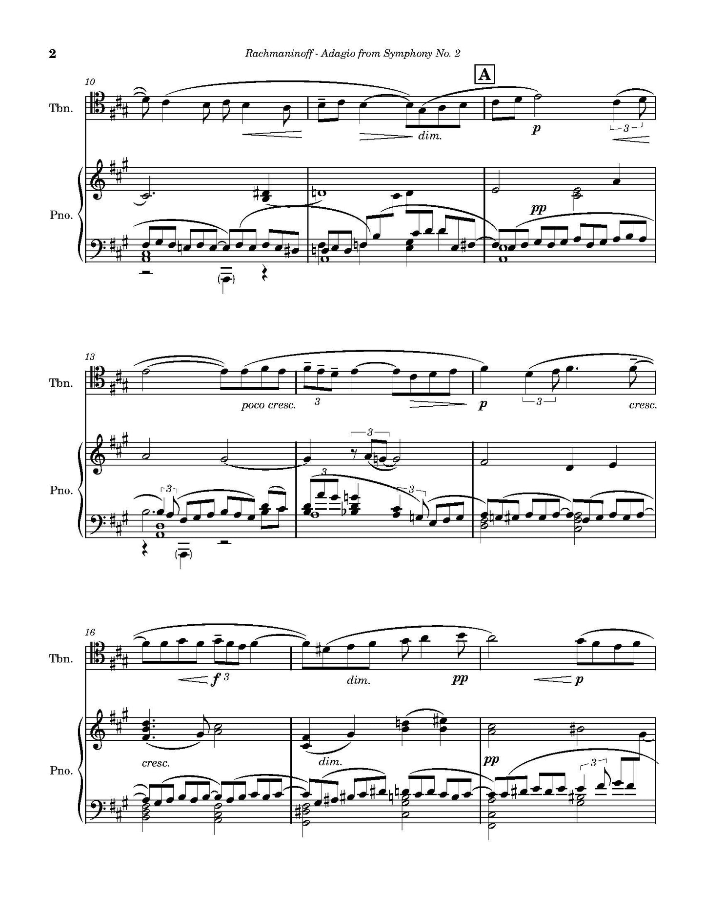 Rachmaninoff arr. Gullett: Adagio from Symphony no. 2 for Trombone and Piano