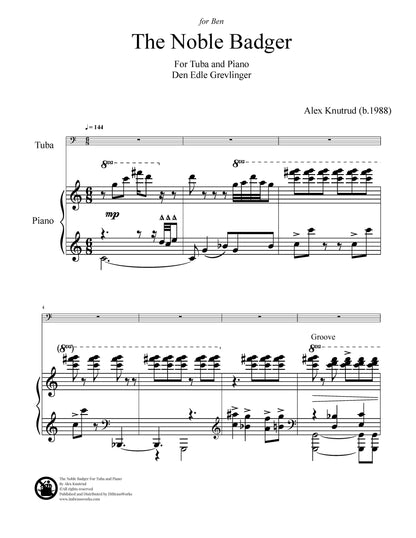 Alex Knutrud: The Noble Badger for Tuba and Piano