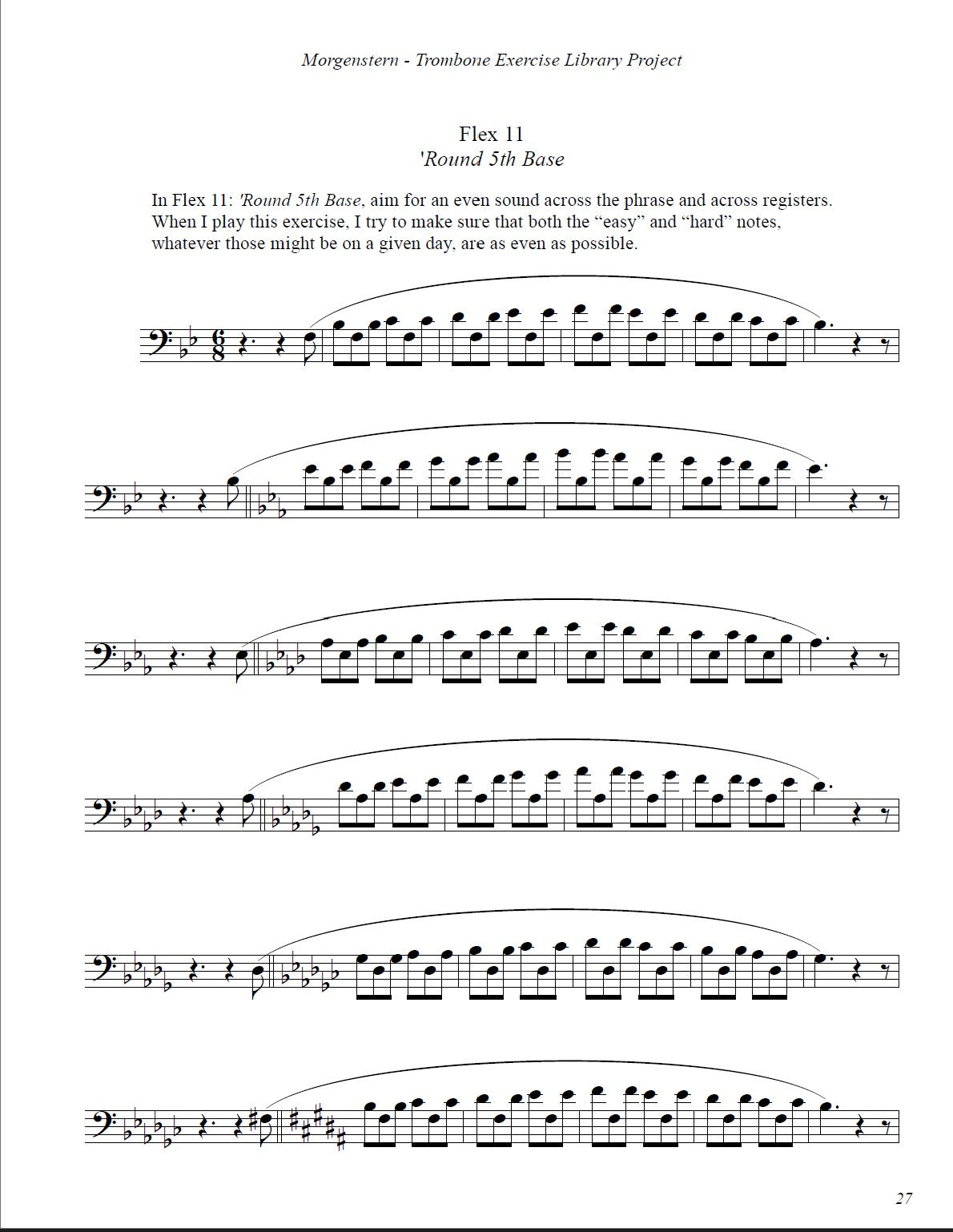 Ilan Morgenstern: Trombone Exercise Library Project