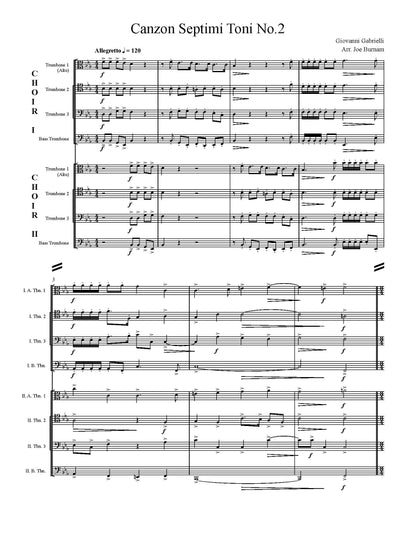 Gabrieli arr. Burnam: Canzon Septimi Toni No.2 for Double Trombone Quartet