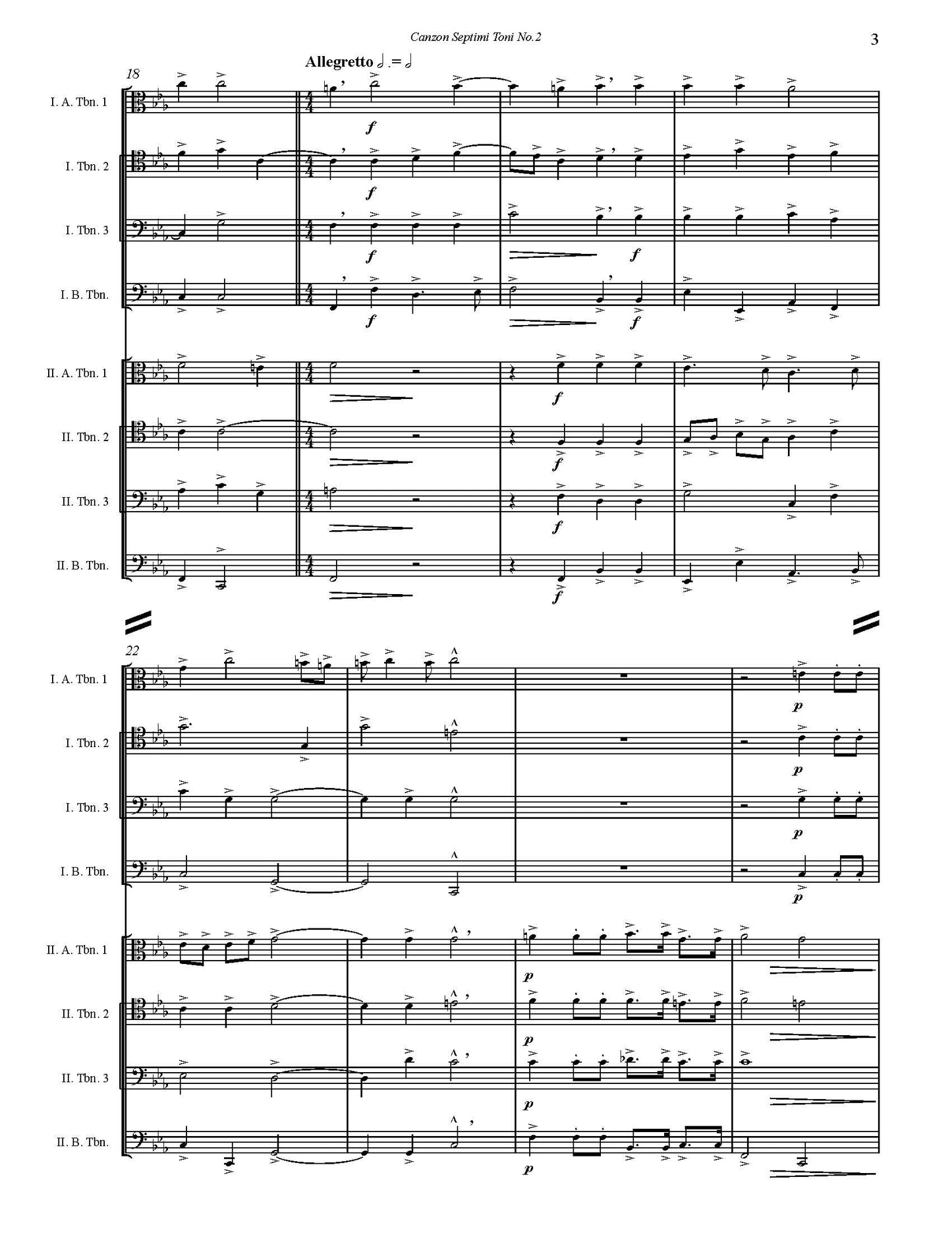 Gabrieli arr. Burnam: Canzon Septimi Toni No.2 for Double Trombone Quartet