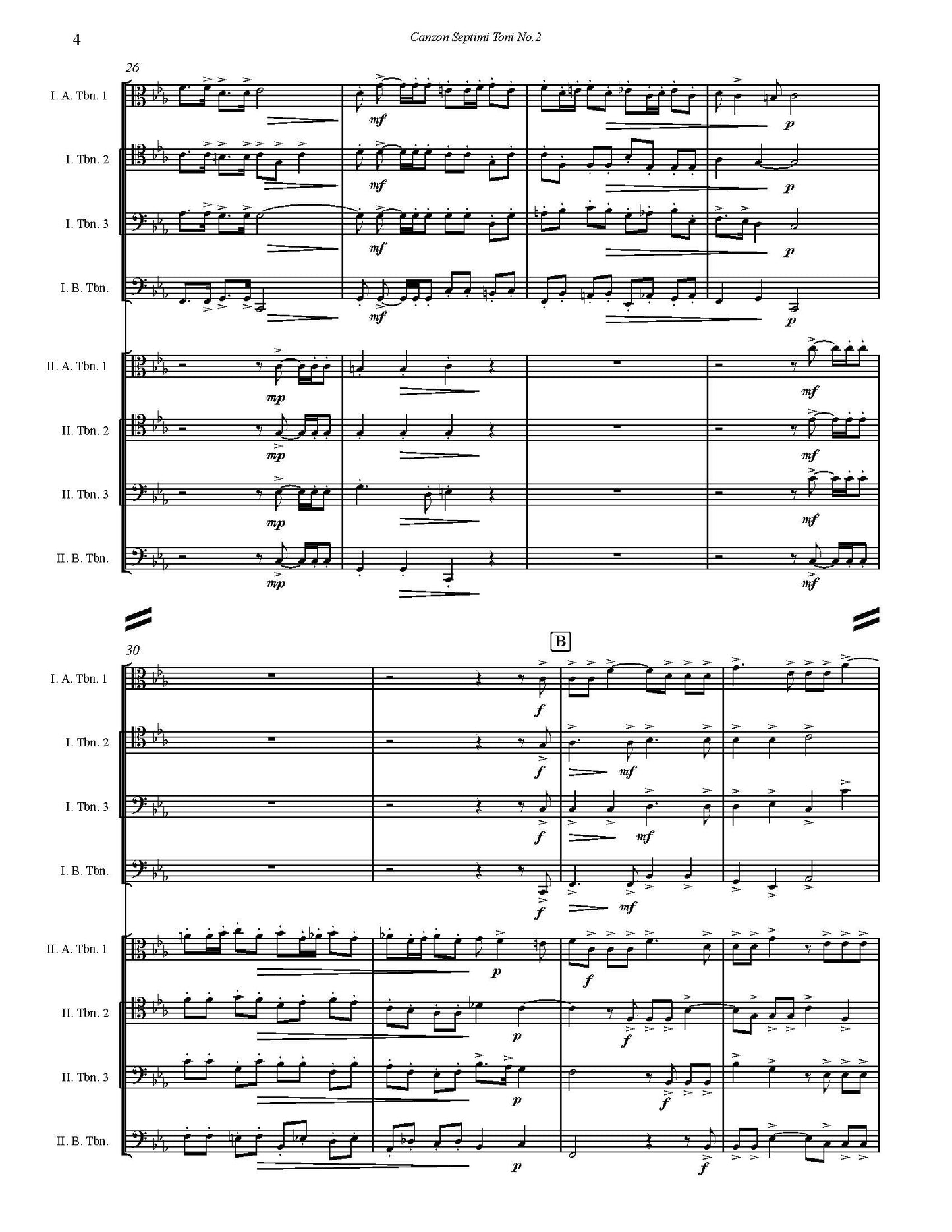 Gabrieli arr. Burnam: Canzon Septimi Toni No.2 for Double Trombone Quartet
