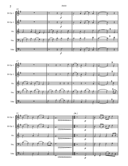 Billings arr. Burnam: Shiloh for Brass Quintet
