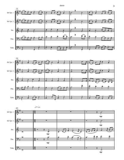 Billings arr. Burnam: Shiloh for Brass Quintet