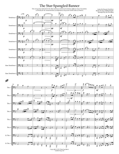 Smith/Deterling: The Star Spangled Banner for Trombone Octet (PDF)