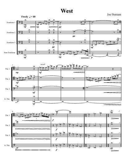 Joe Burnam: West for Trombone Quartet
