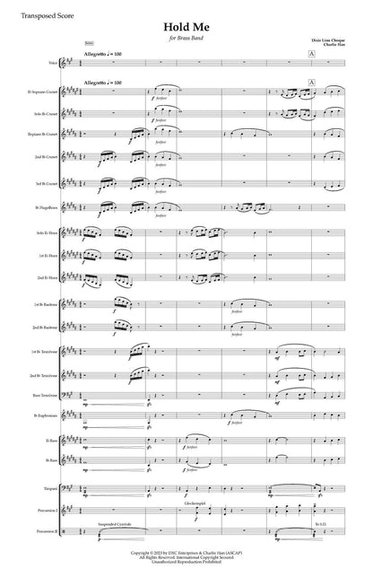 Charlie Han: Hold Me for Choir and Brass Band