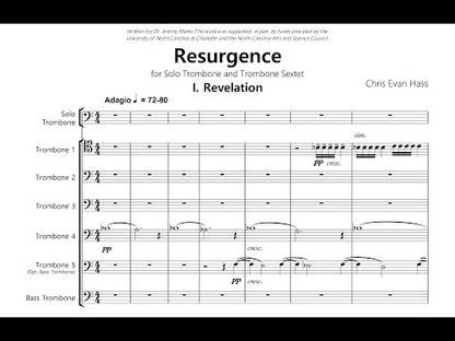 Chris Evan Hass: Resurgence for Tenor Trombone solo and Trombone Choir